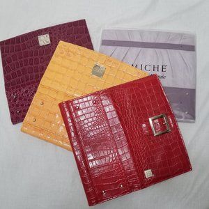 4 Miche Classic Bag Shells Covers Patent Red Purple Yellow Chloe Emmie Lillian